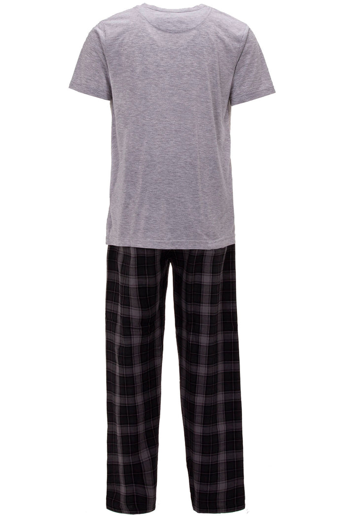 Pyjama Set Kurzarm - Uni Kariert