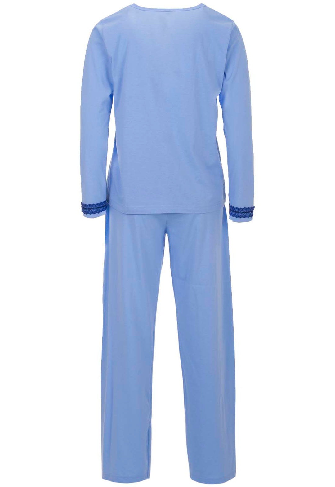 Pyjama Set Langarm - Spitze Uni