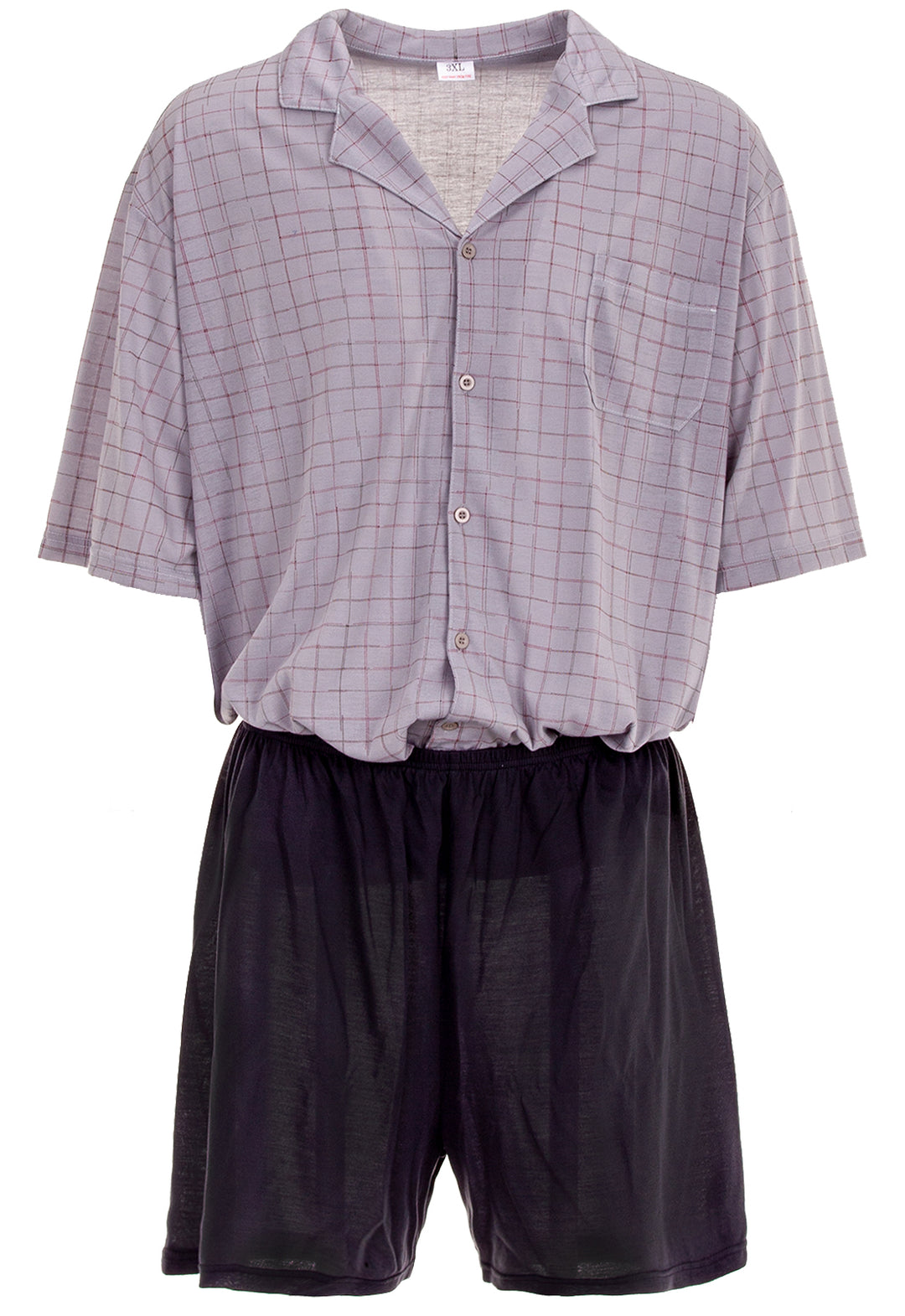 Pyjama Set Shorty - Kariert 3XL-5XL
