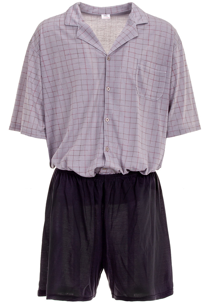 Pyjama Set Shorty - Kariert 3XL-5XL