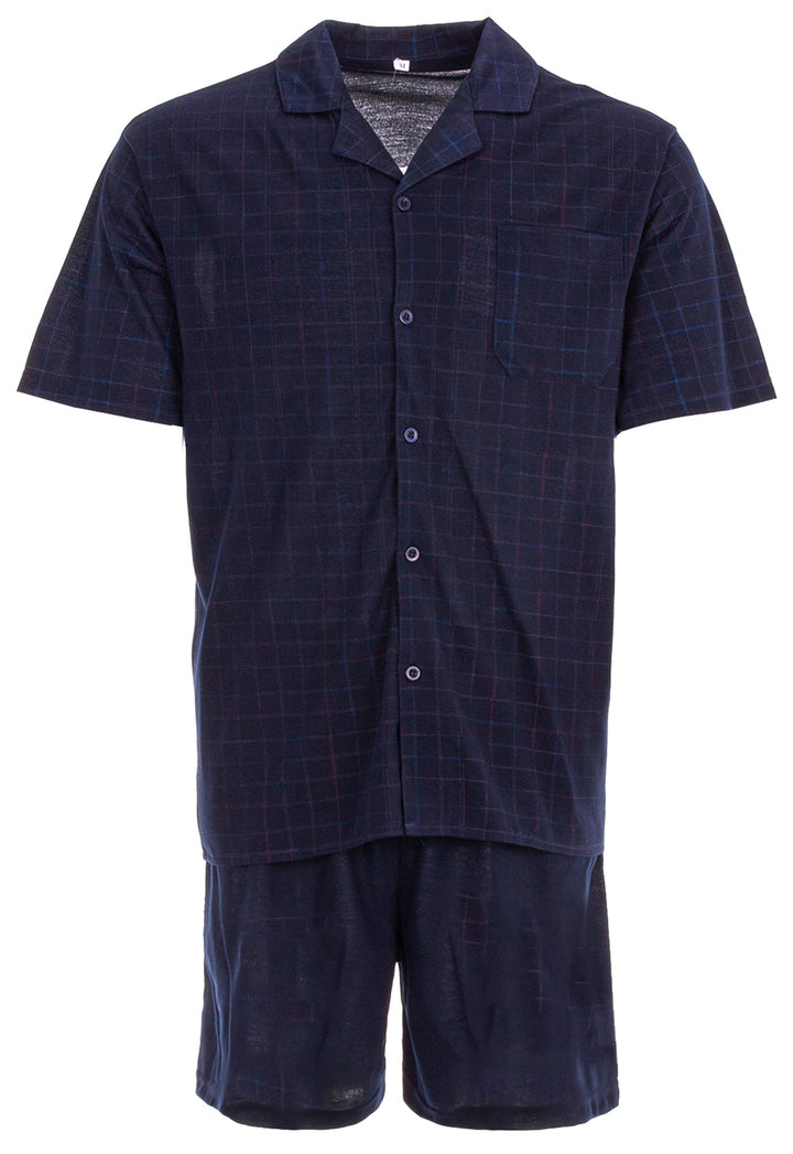 Pyjama Set Shorty - Kariert 3XL-5XL