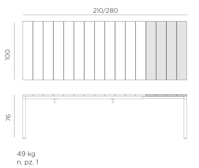 Tisch RIO 210 ausziehbar