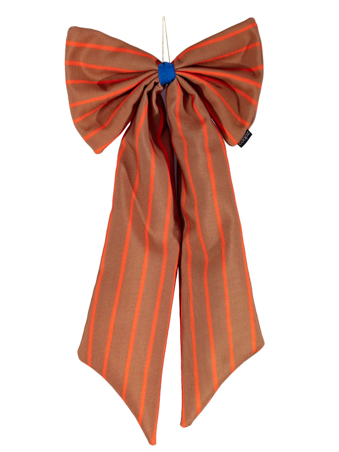 Schleife Canvas braun/orange schmal gestreift