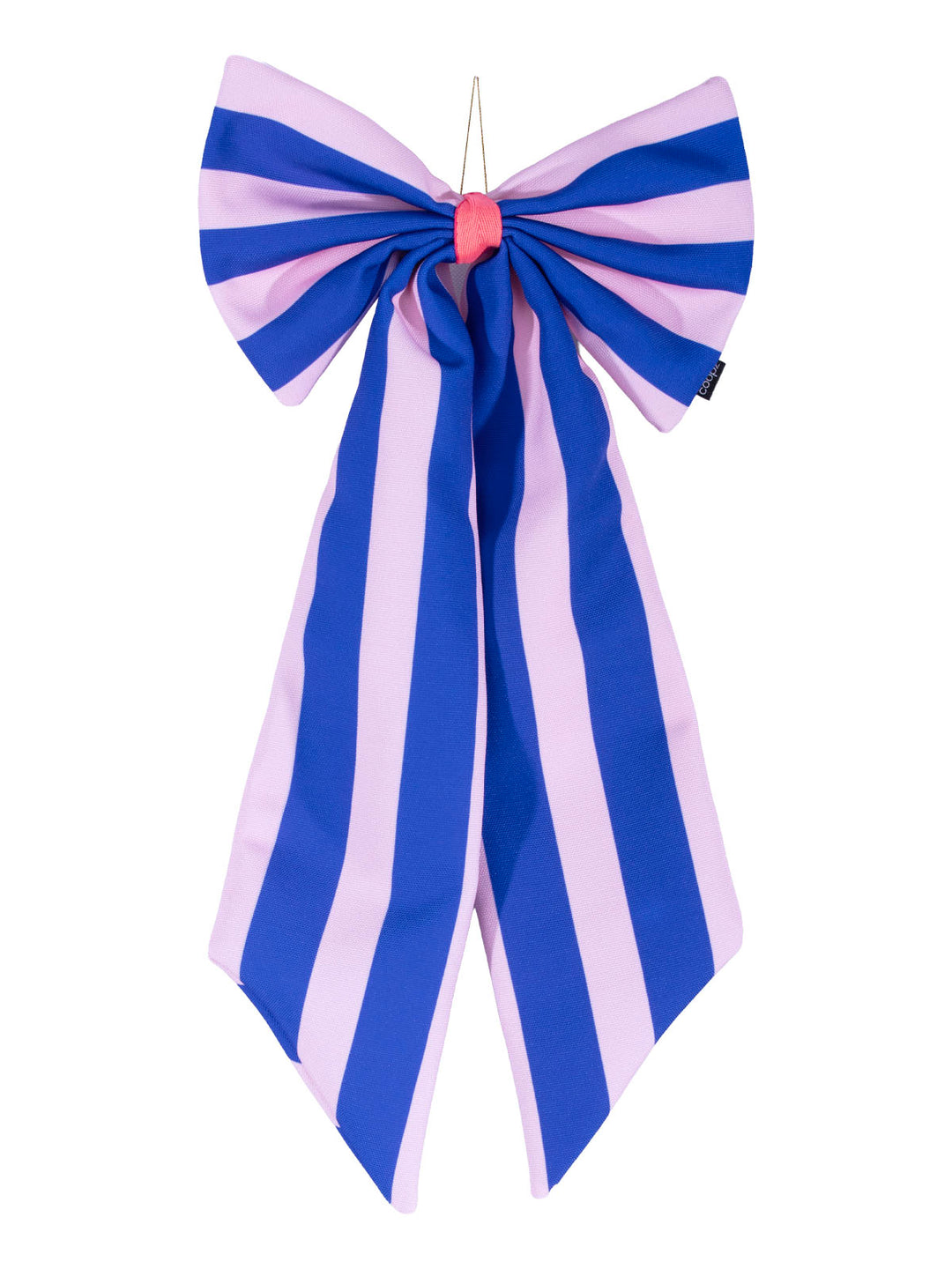 Schleife Canvas rosa/blau breit gestreift