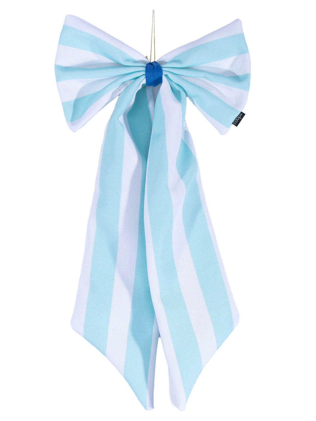 Schleife Canvas offwhite/mint breit gestreift