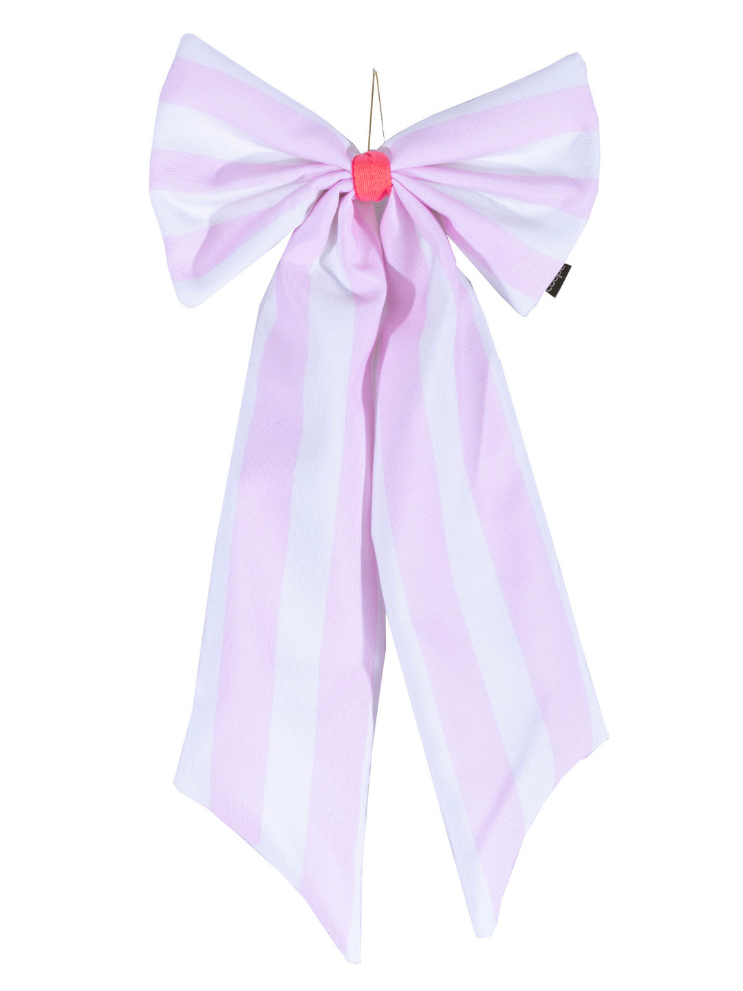 Schleife Canvas offwhite/rosa breit gestreift