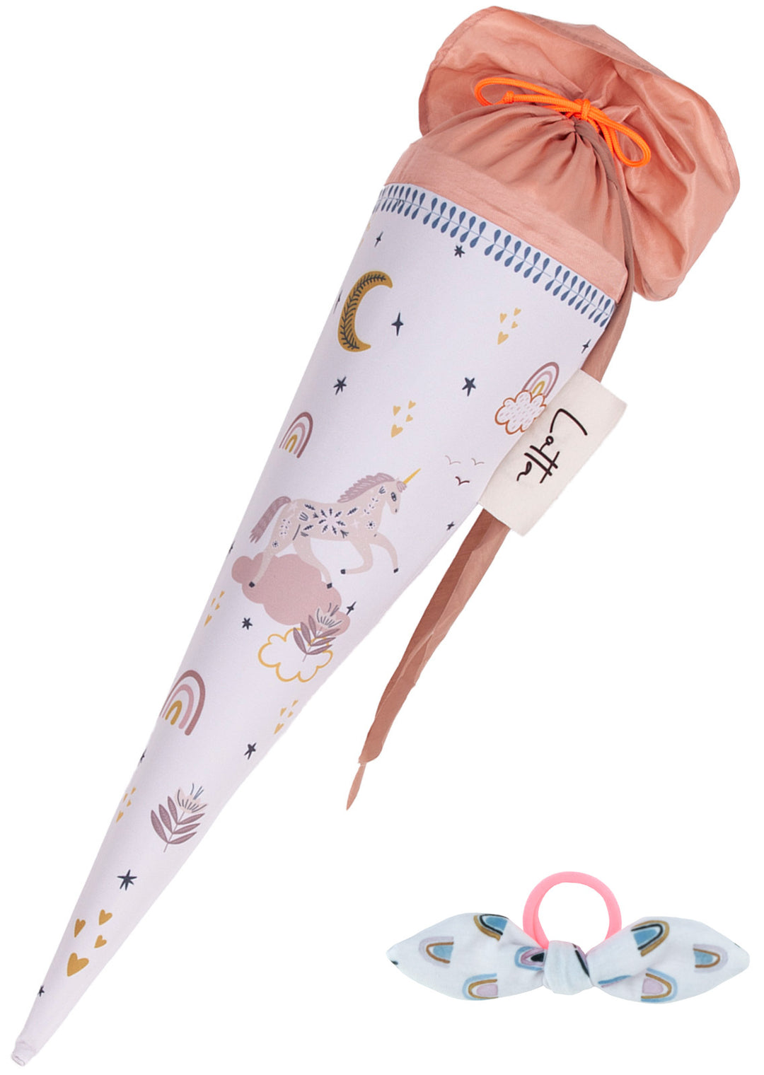 Schultüte Einhorn Nr. 2 mit Haarschleife