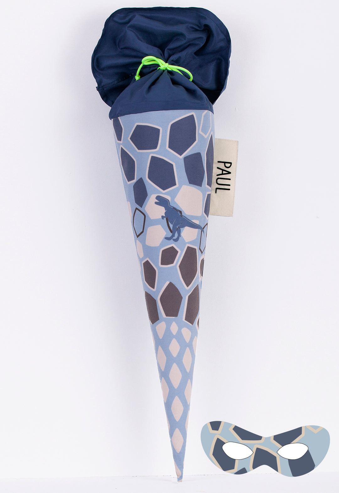 Schultüte Dino Nr. 2 mit Superheldenmaske
