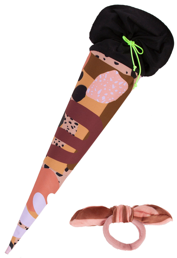 Schultüte klein Ballerina 50 cm mit Haarschleife
