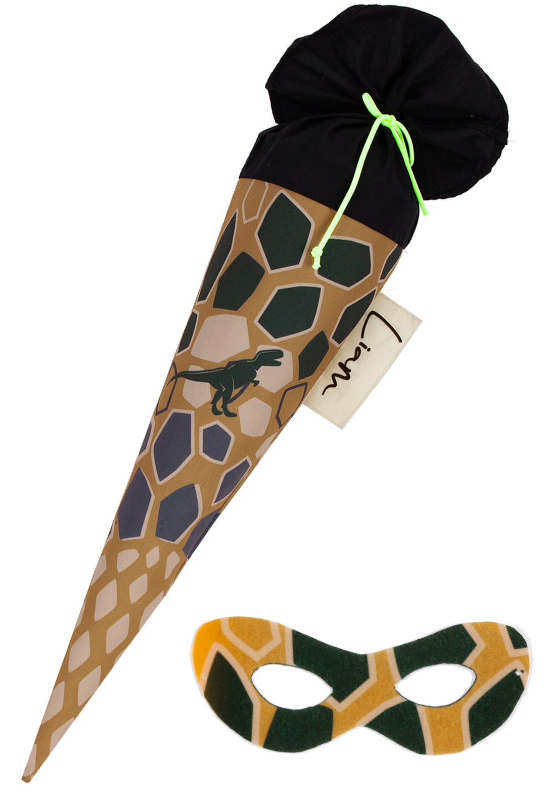 School Cone Dino No. 3 with Superhero Mask