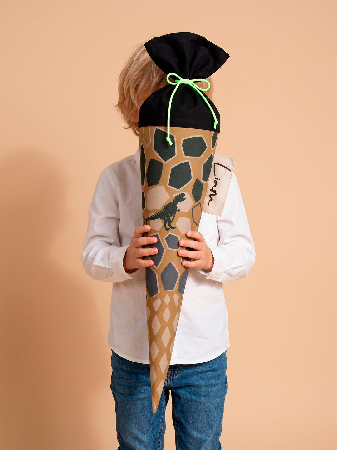 School Cone Dino No. 3 with Superhero Mask