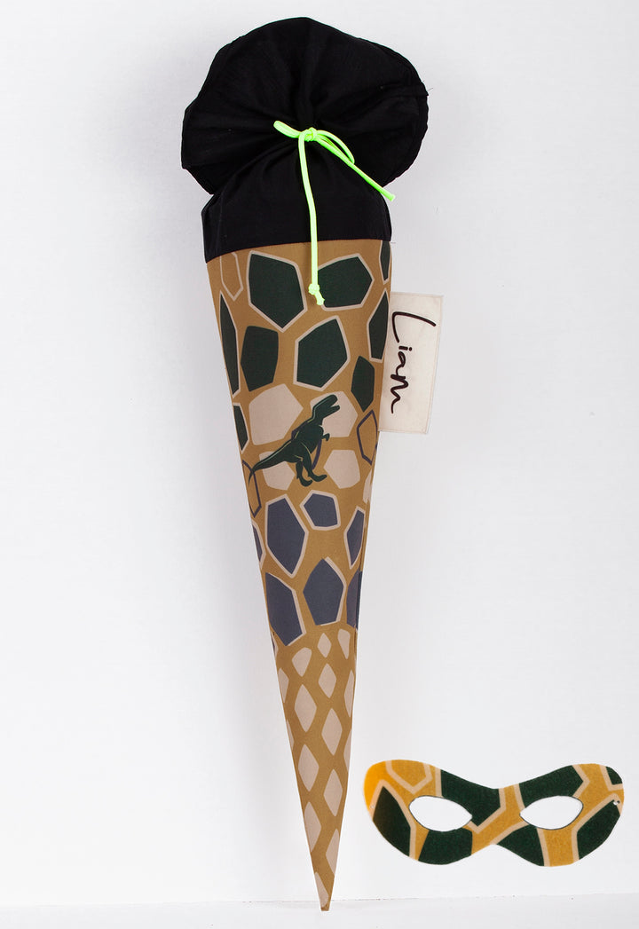 School Cone Dino No. 3 with Superhero Mask