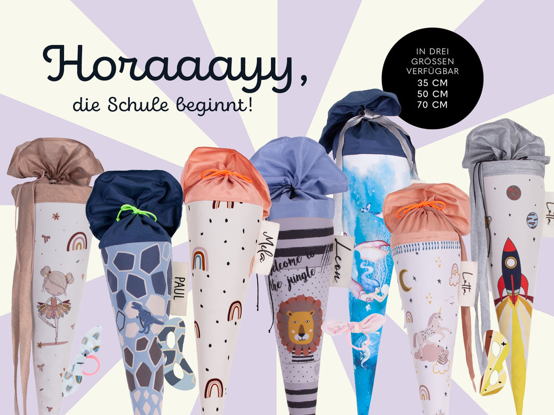 Schultüte Pferd Nr. 1 mit Haarschleife