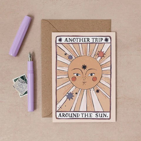 Klappkarte Sun Tarot Birthday Card