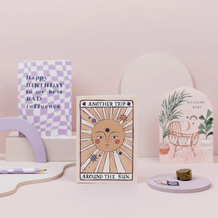 Klappkarte Sun Tarot Birthday Card