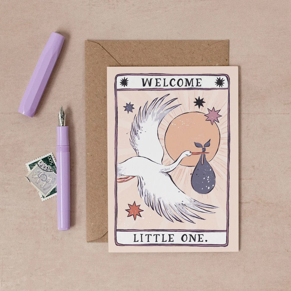 Klappkarte Stork New Baby Card