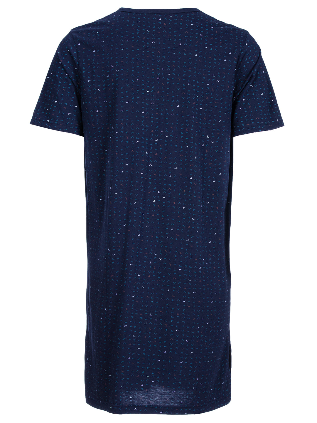 Herren Nachthemd Kurzarm - Theo Rundhals Knopfleiste Single-Jersey