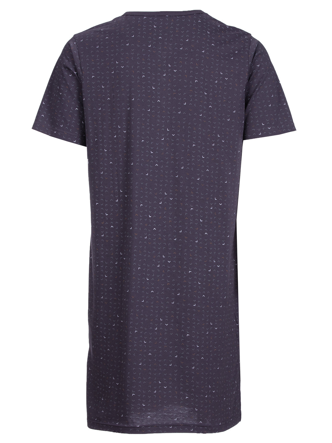 Herren Nachthemd Kurzarm - Theo Rundhals Knopfleiste Single-Jersey