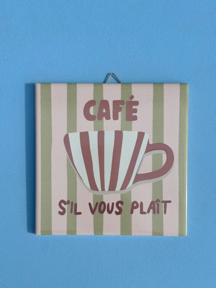Bedruckte Fliese – Tasse Streifen