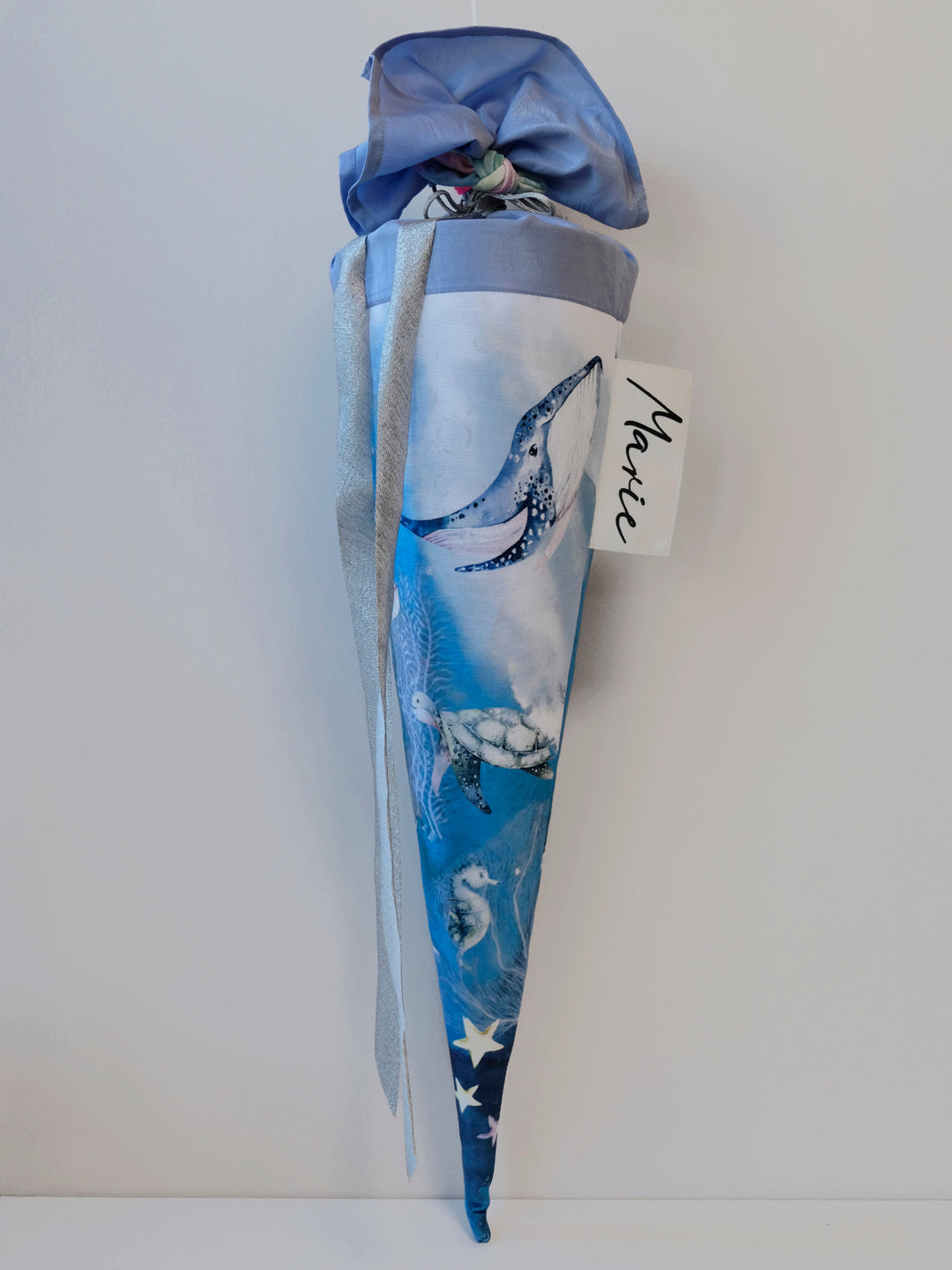 Schultüte Meerestiere 70 cm mit Haarschleife