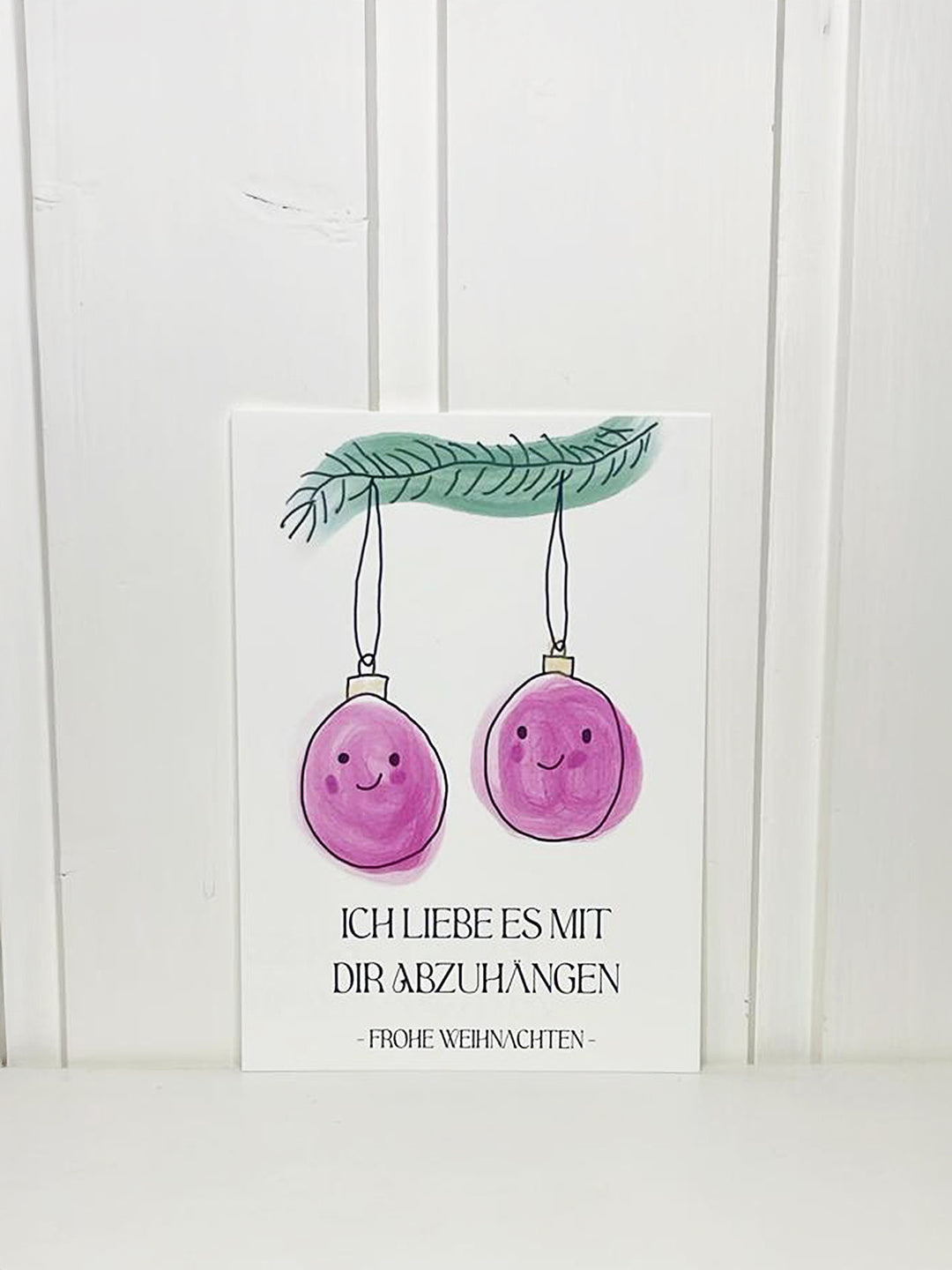 TrueStudio Weihnachtskarte- Kugeln lila