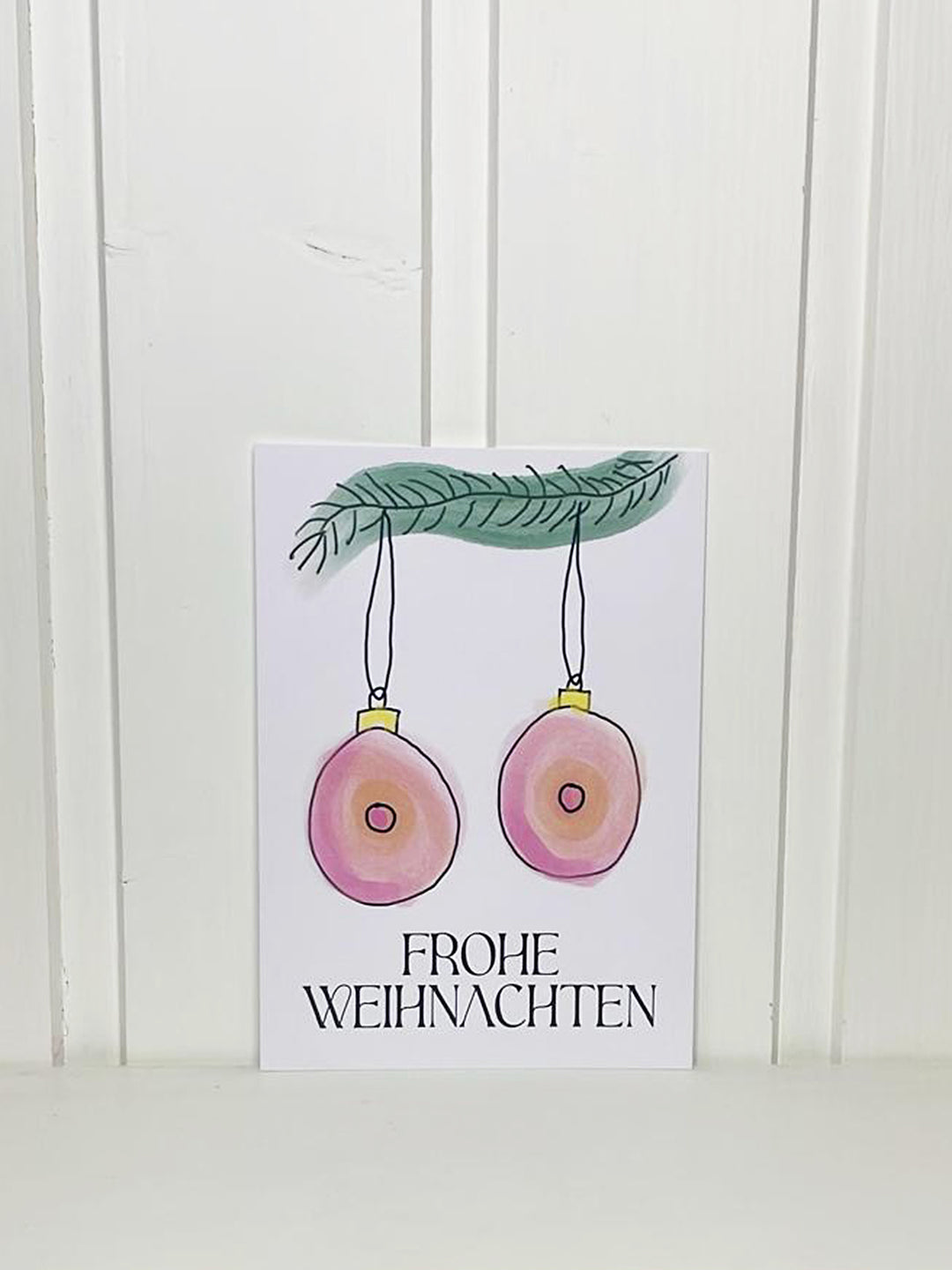 TrueStudio Weihnachtskarte- Boobs Kugeln rosa