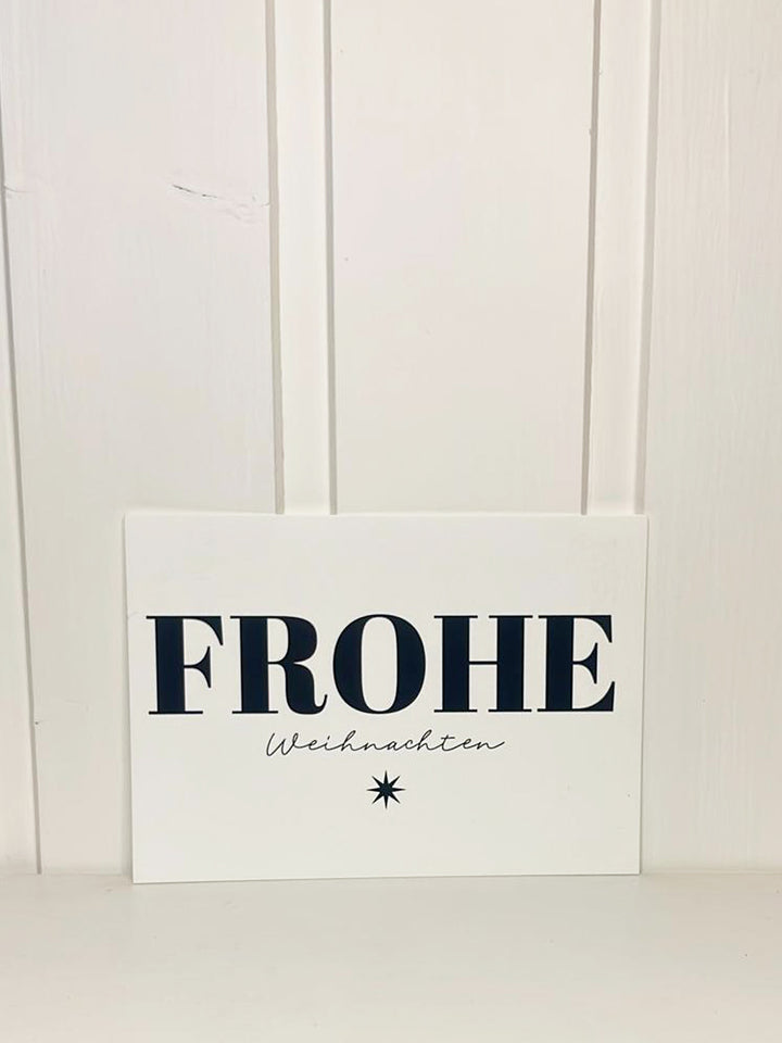 coopz Weihnachtskarte- Frohe Weihnachten weiß/ schwarz