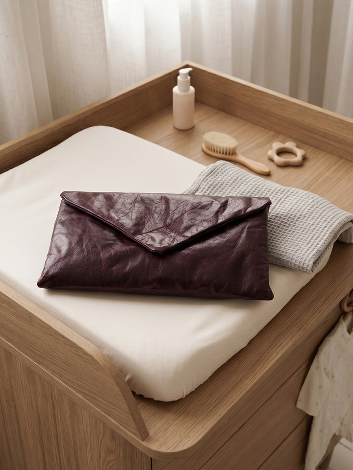 Windeltasche Mini-Me Big Leder Oxblood