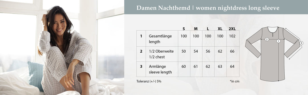 Nachthemd Langarm - Holly Kirsche