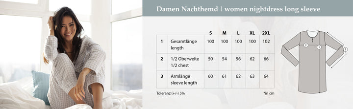 Nachthemd Langarm - Holly Kirsche