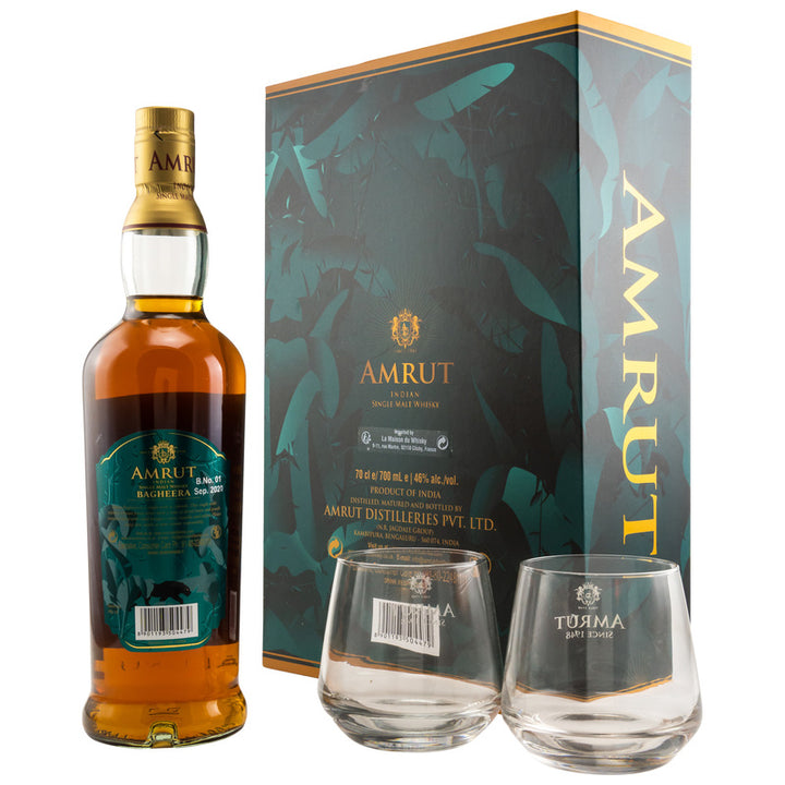 Amrut Bagheera Single Malt Whisky (mit Glas)