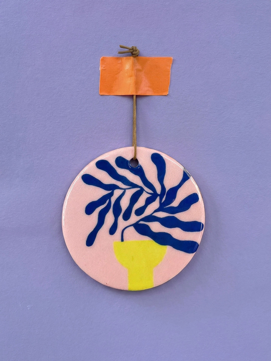 Keramik Anhänger Bloom rund