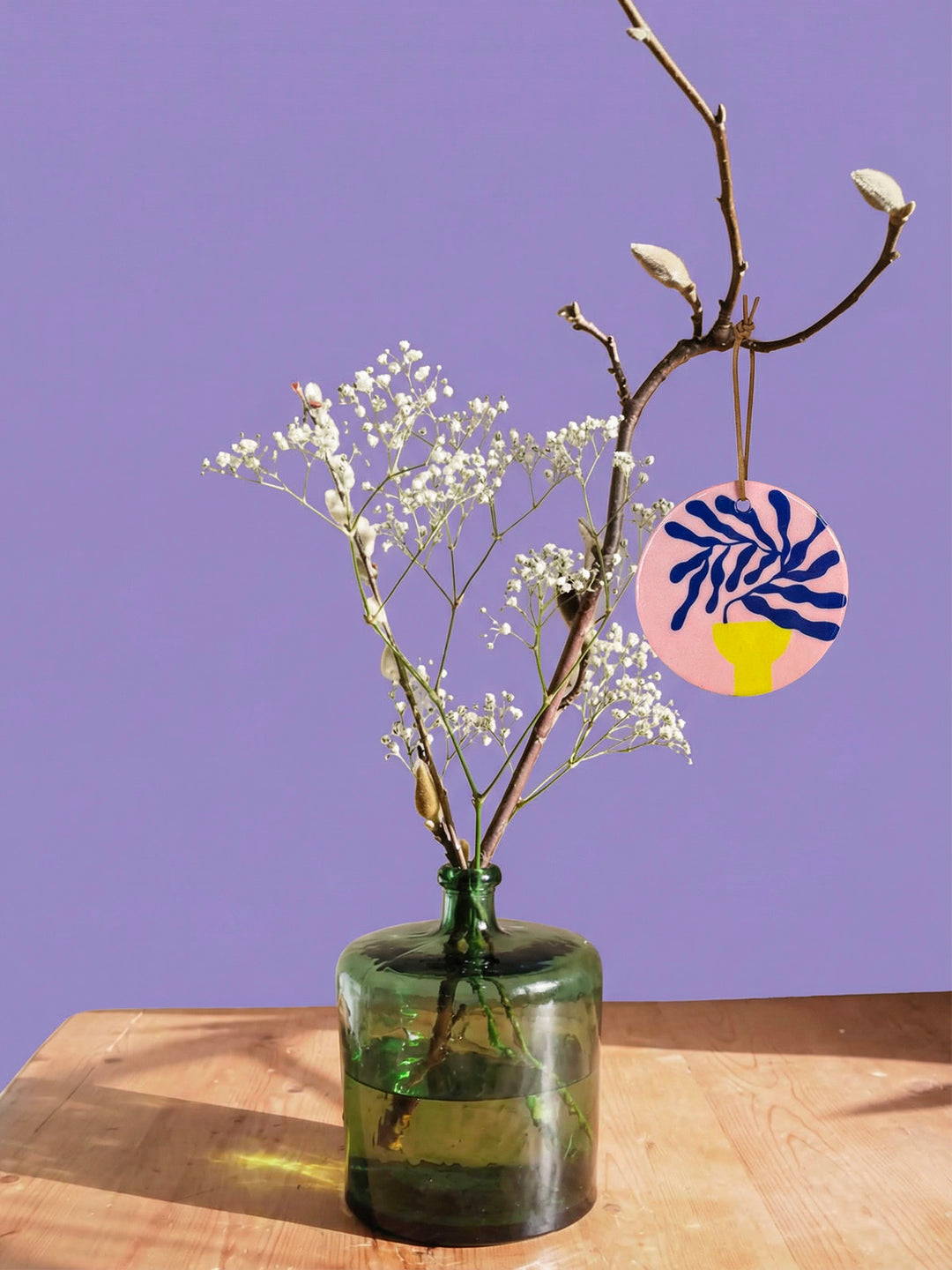 Keramik Anhänger Bloom rund