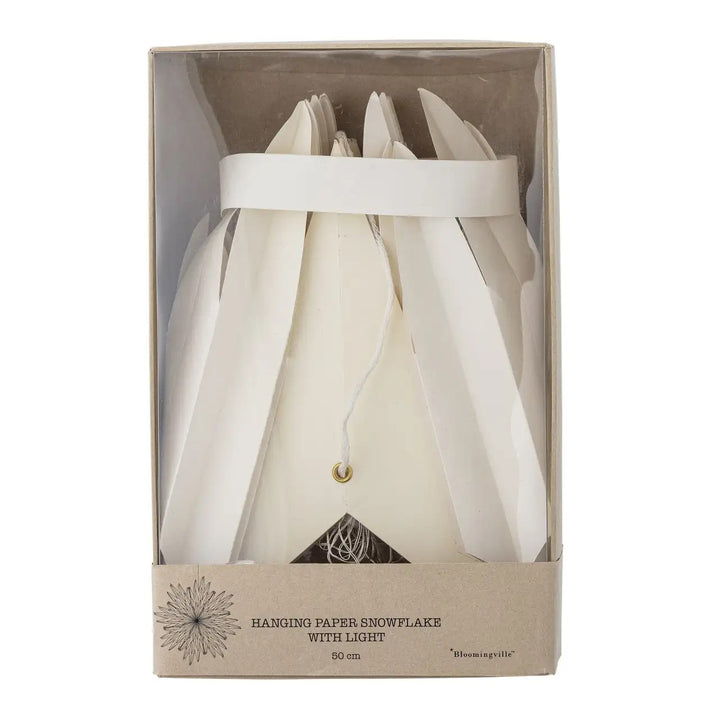 Papierstern mit Licht Elijas weiß