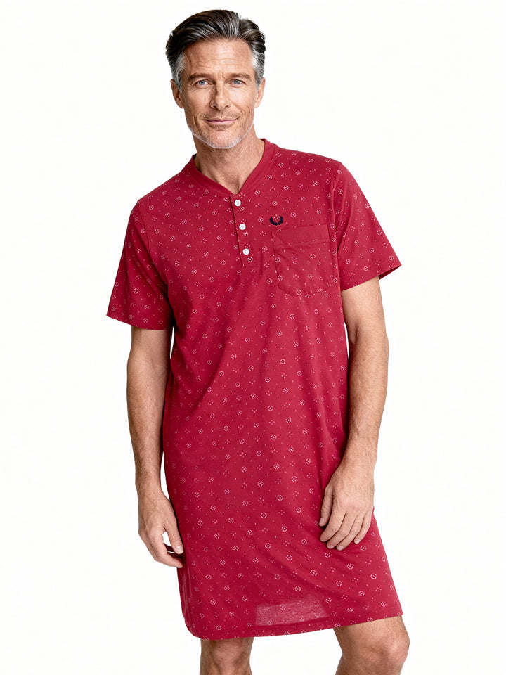 Nachthemd kurzarm - Theo Geometrische Formen