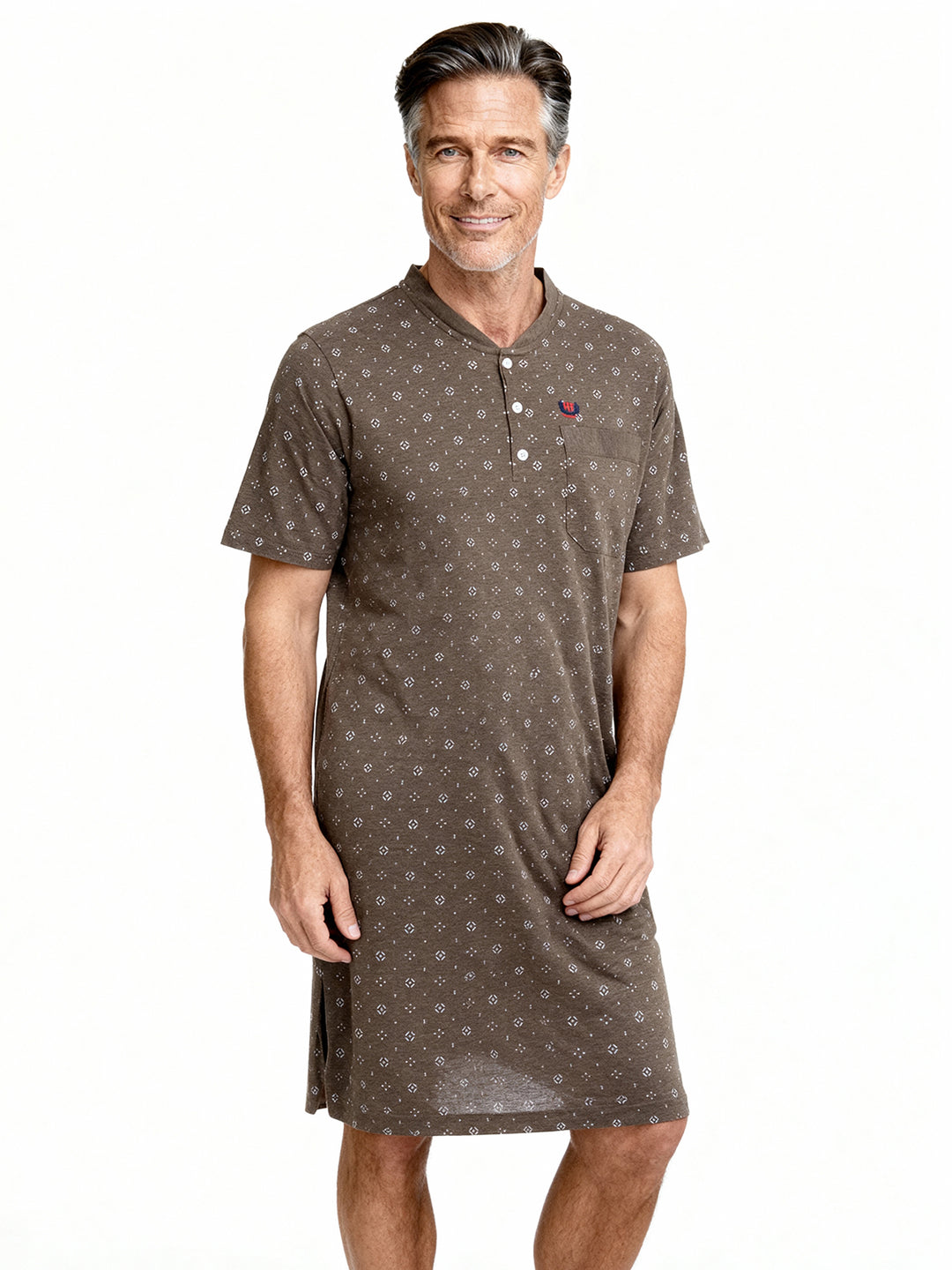 Nachthemd kurzarm - Theo Geometrische Formen