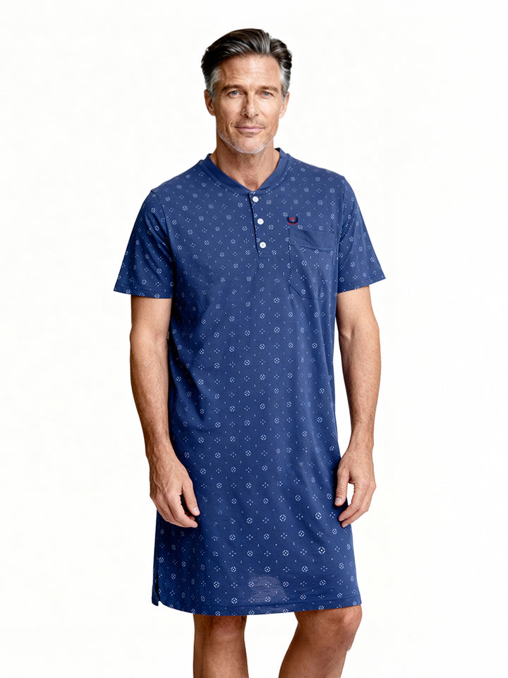Nachthemd kurzarm - Theo Geometrische Formen