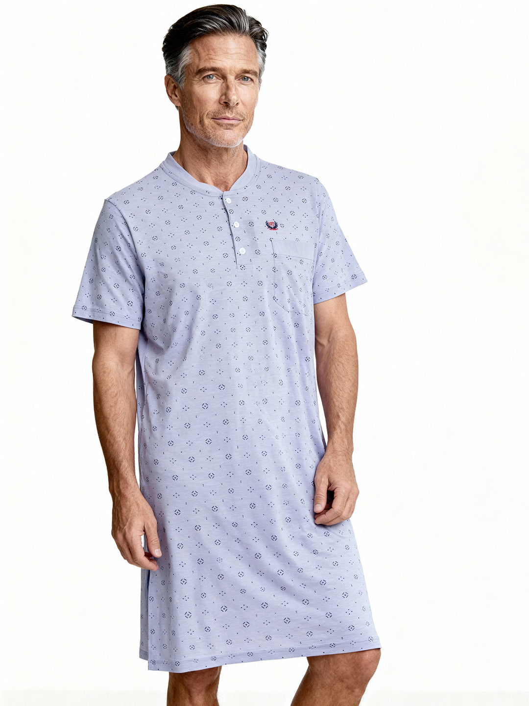 Nachthemd kurzarm - Theo Geometrische Formen