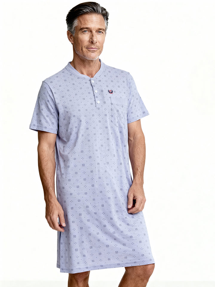 Nachthemd kurzarm - Theo Geometrische Formen