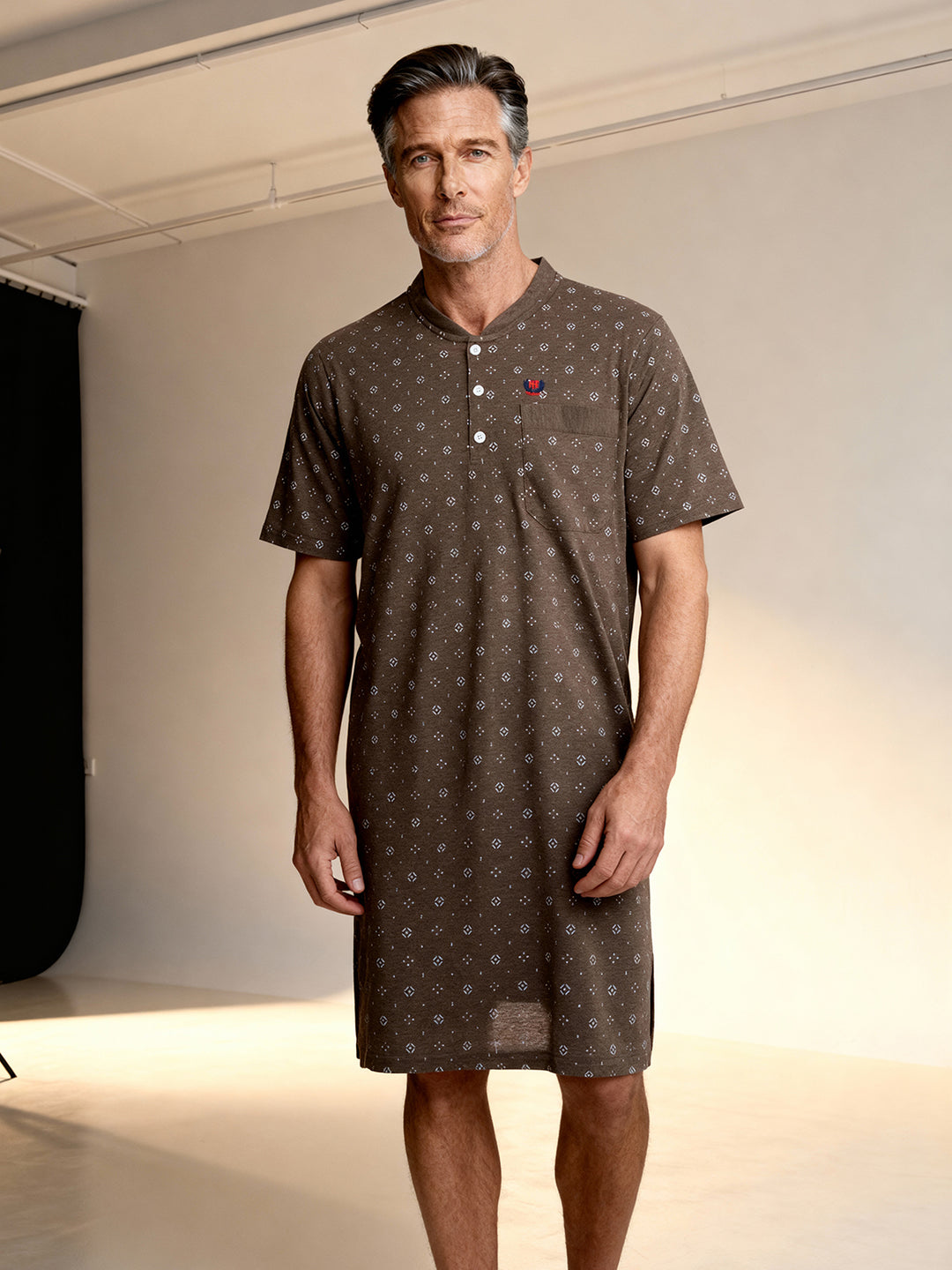 Nachthemd kurzarm - Theo Geometrische Formen