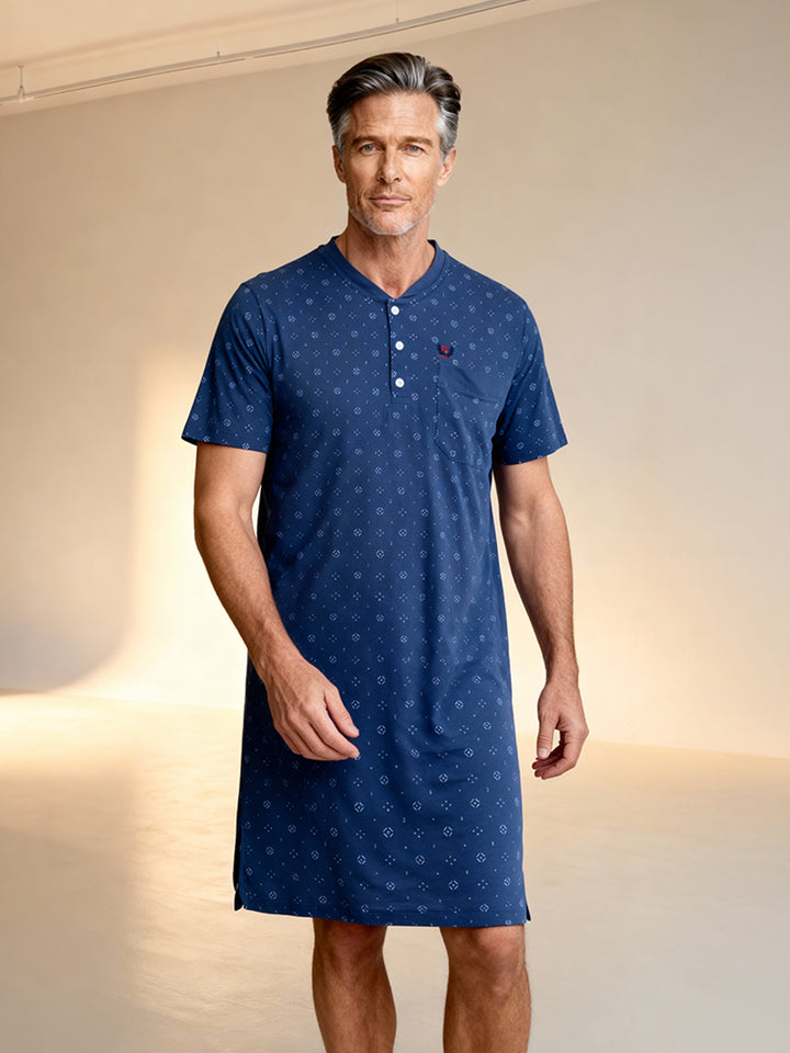 Nachthemd kurzarm - Theo Geometrische Formen