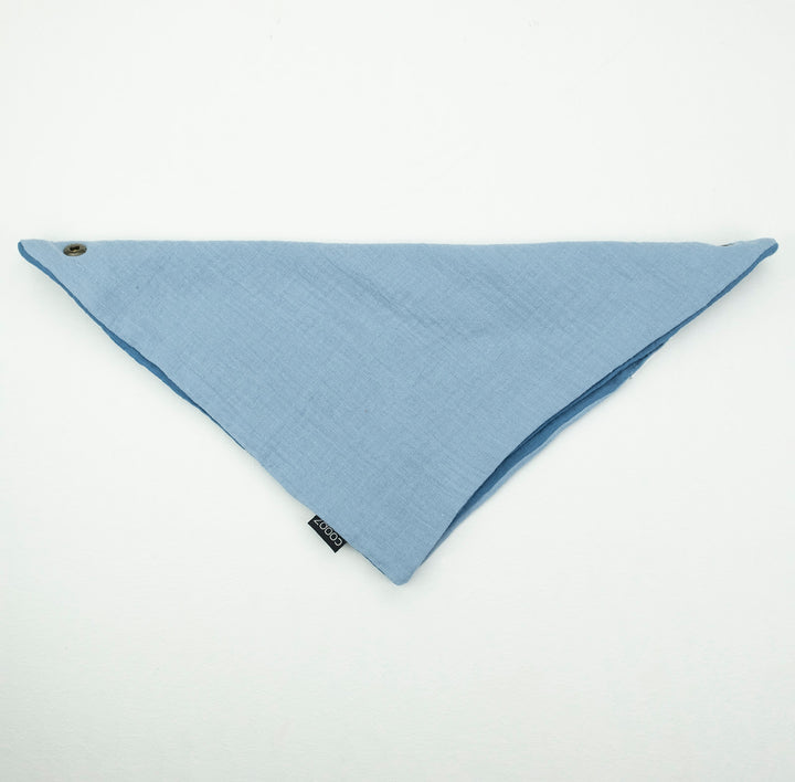 Muslin scarf double blue