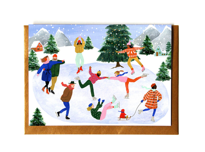 Klappkarte Christmas Ice Skating