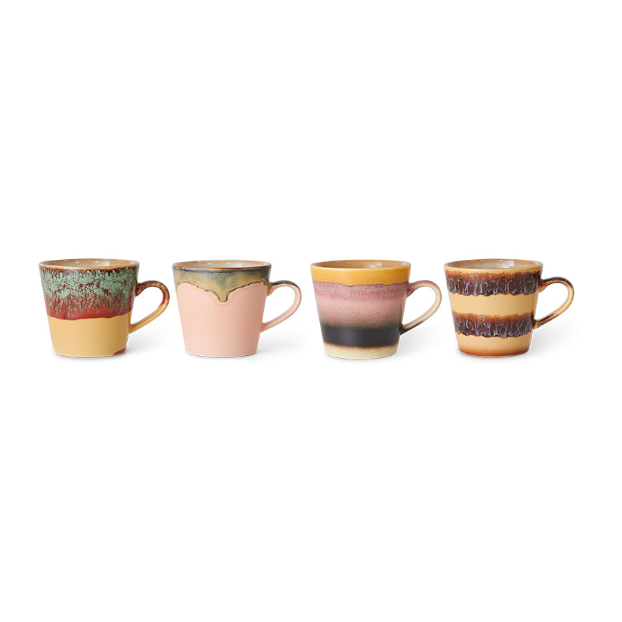 70s ceramics: Cappuccino-Tassen vista