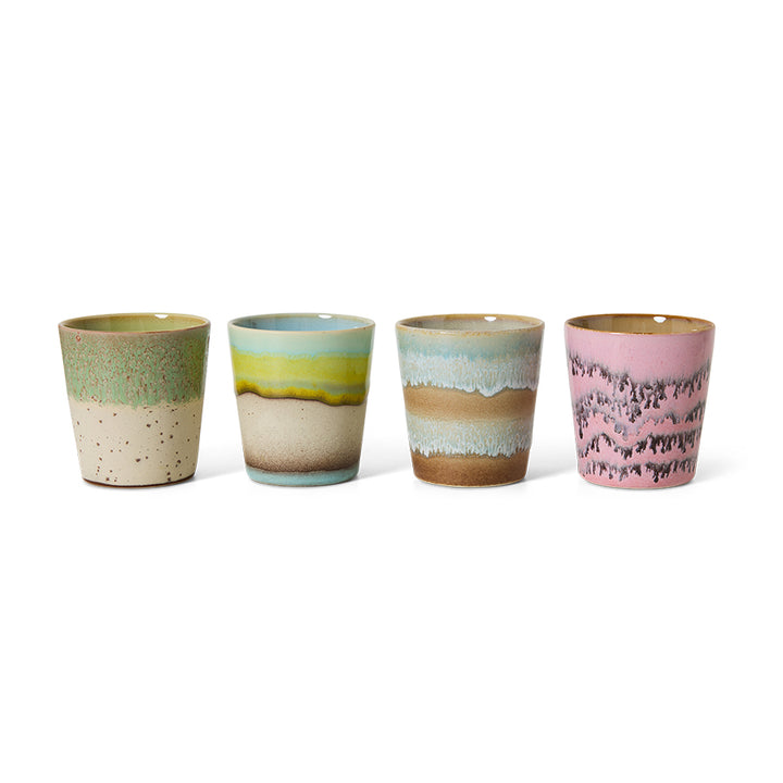 70s ceramics: Kaffeetassen Pop Art