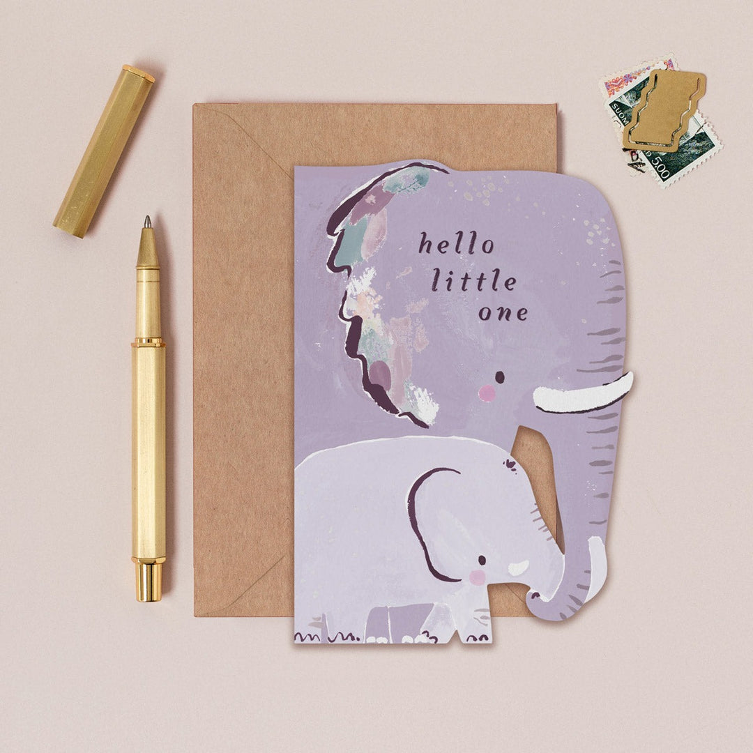 Klappkarte Elephant New Baby Card
