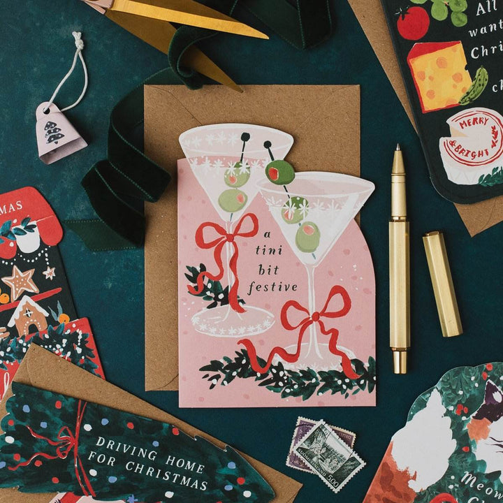 Klappkarte Tini Bit Festive Christmas Card