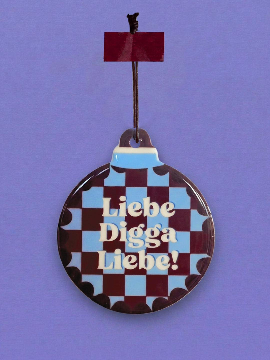 Anhänger Weihnachtskugel Liebe Digga Liebe Keramik