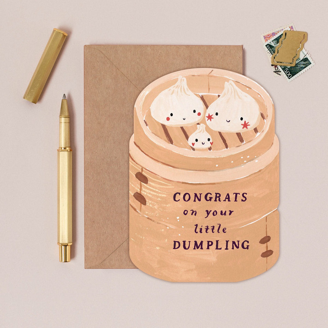 Klappkarte Dumpling New Baby Card