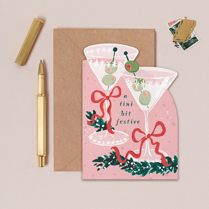 Klappkarte Tini Bit Festive Christmas Card